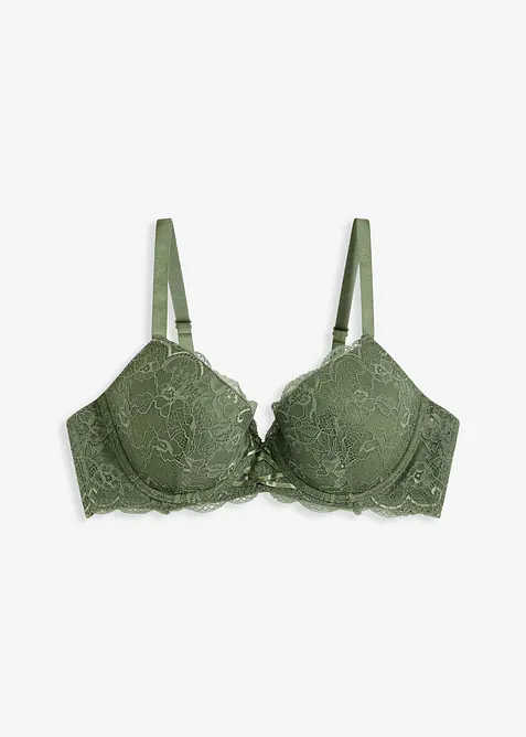 Reggiseno con coppe preformate e pizzo delicato, bonprix