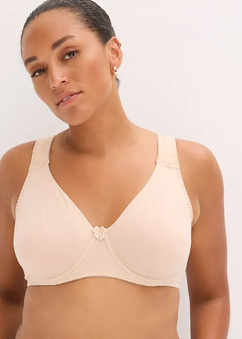 Reggiseno t-shirt con ferretto in cotone elasticizzato (pacco da 2), bonprix