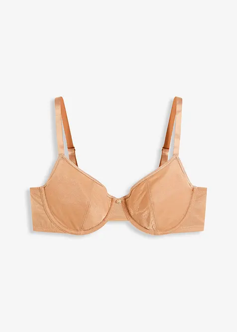 Reggiseno con ferretto in materiale lucido, bonprix