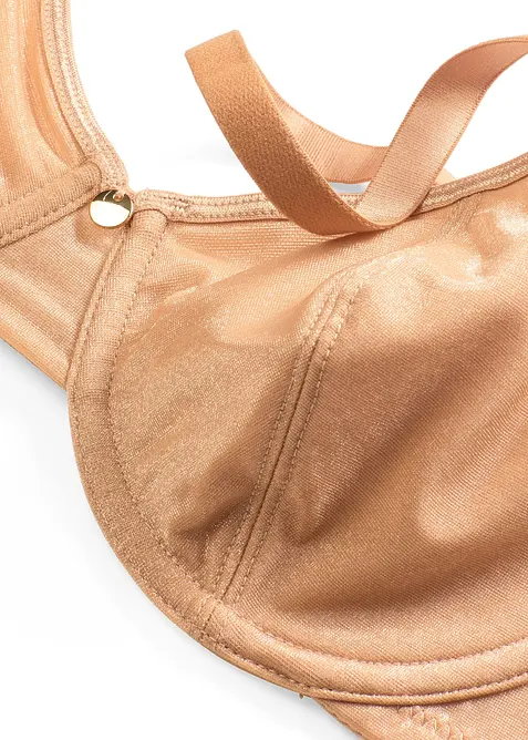 Reggiseno con ferretto in materiale lucido, bonprix