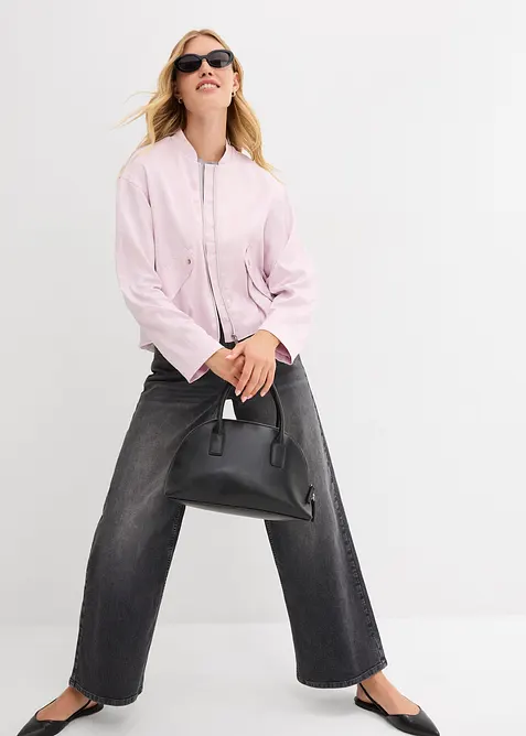 Bomber leggero in misto viscosa lucido, bonprix