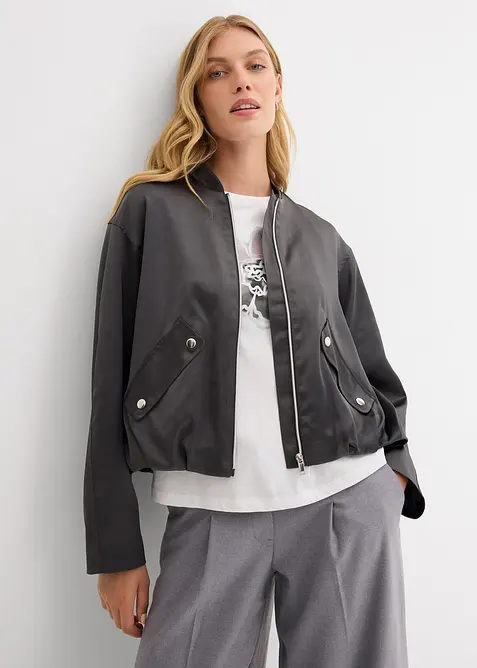 Bomber leggero in misto viscosa lucido, bonprix