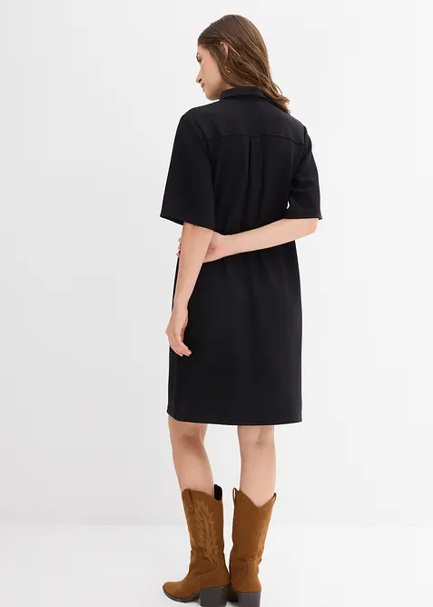 Abito polo in morbido tessuto effetto neoprene, bonprix