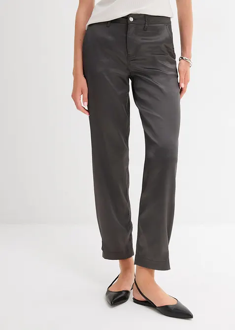 Pantaloni barrel shape in satin fluente, bonprix