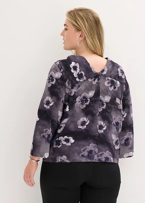 Blusa in crêpe strutturato, bonprix