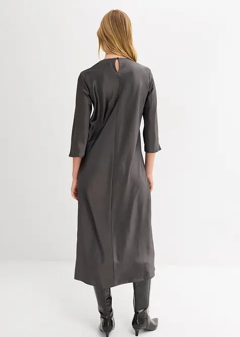 Abito midi in satin lucido, bonprix