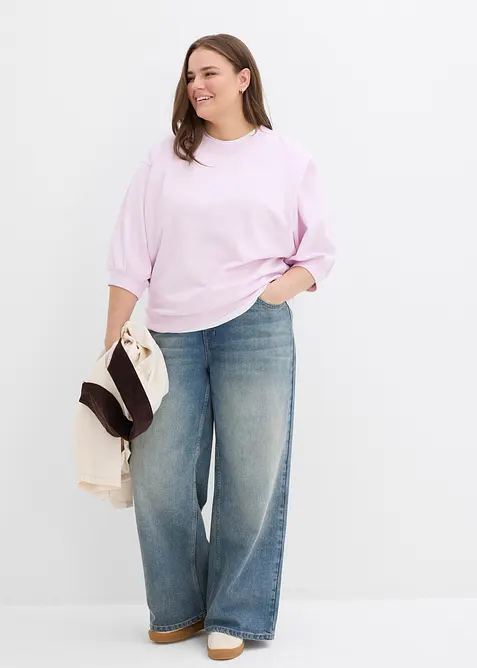 Felpa oversize in puro cotone, bonprix