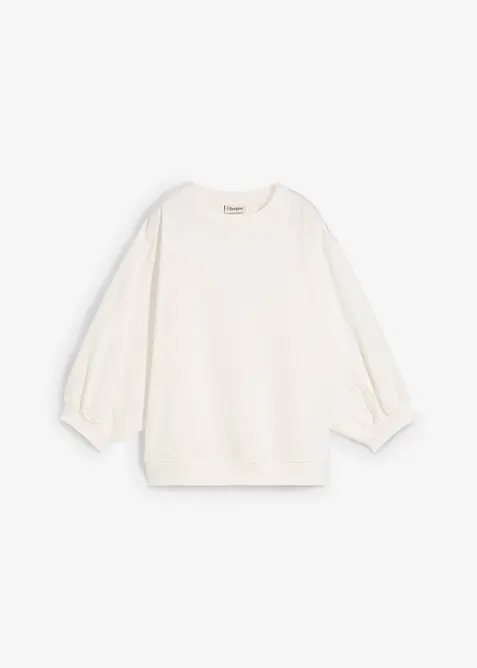 Felpa oversize in puro cotone, bonprix