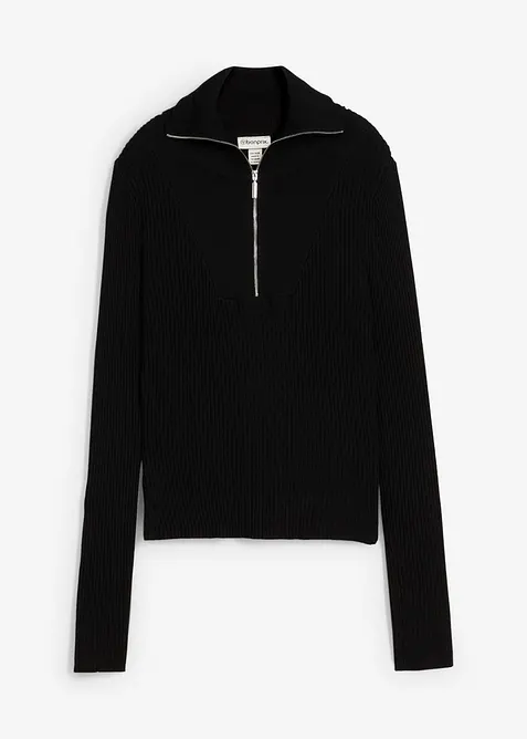 Maglia a costine in soffice misto viscosa, bonprix