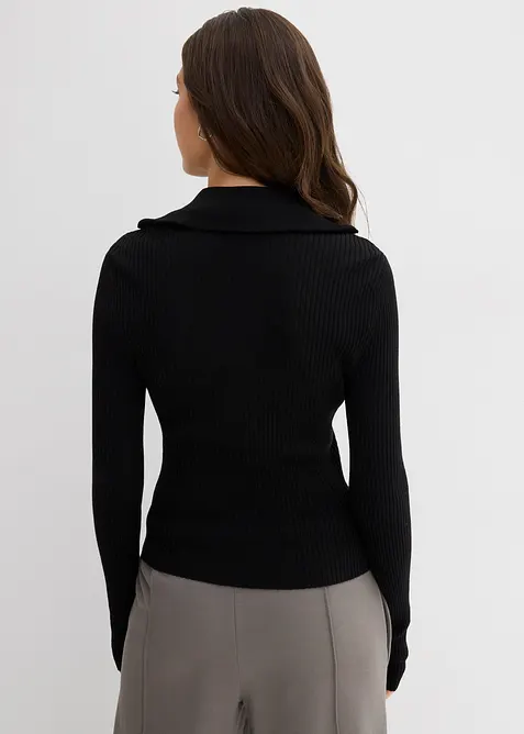 Maglia a costine in soffice misto viscosa, bonprix