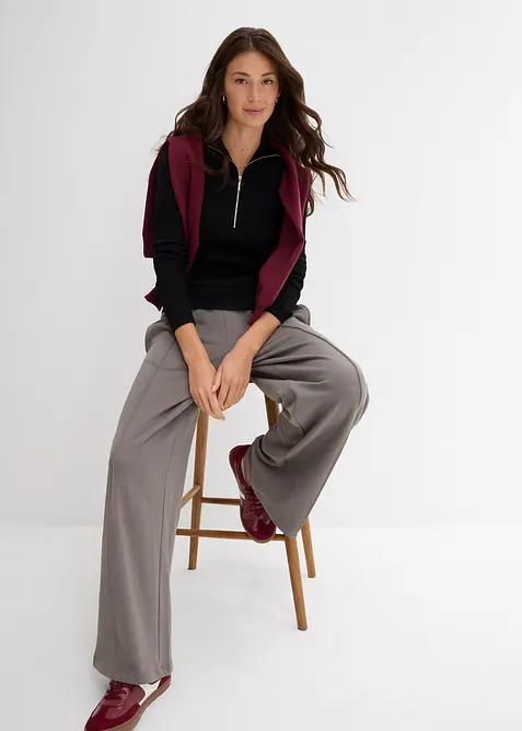 Maglia a costine in soffice misto viscosa, bonprix