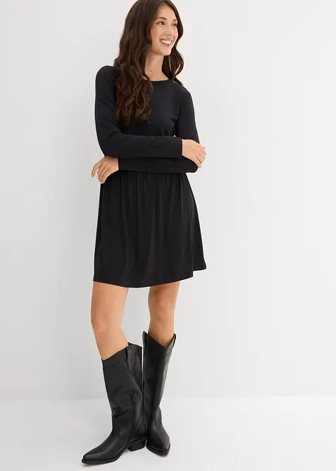 Abito in maglina svasato, bonprix