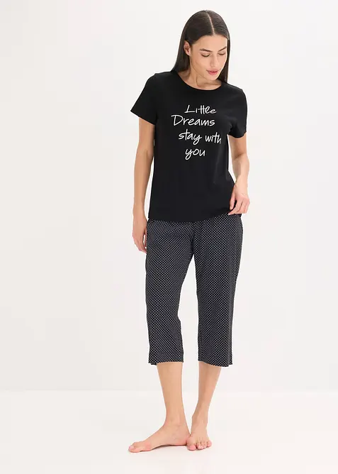 Pigiama corto in puro cotone biologico, bonprix