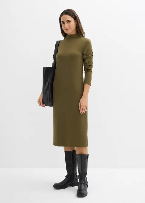 Abito in punto di Roma con colletto dritto, bonprix