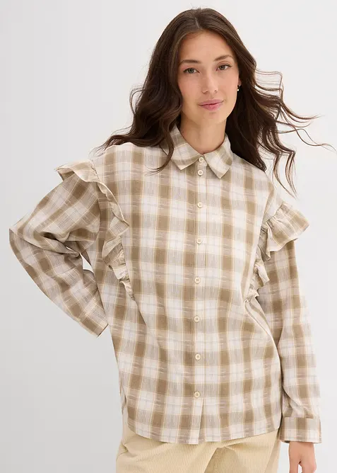 Camicia con volant, bonprix