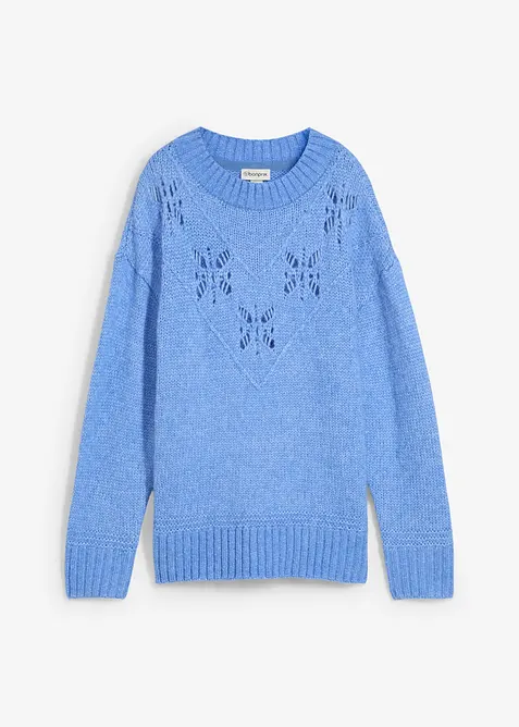 Maglione morbido in filato grosso misto lana, bonprix