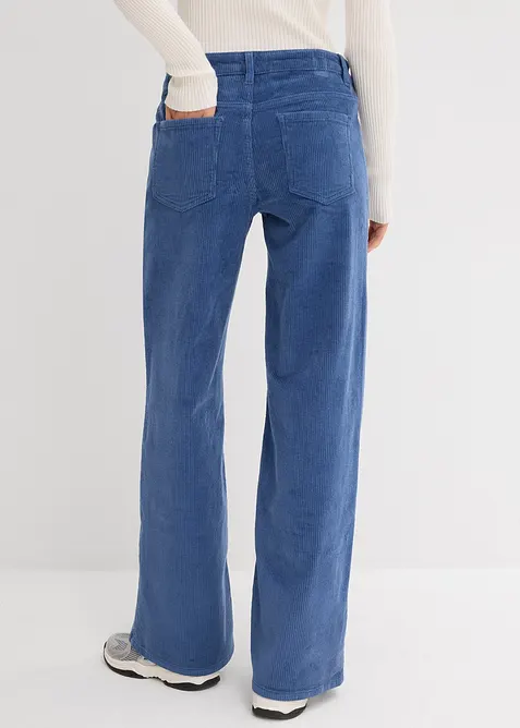 Pantaloni in velluto di misto cotone elasticizzato, bonprix