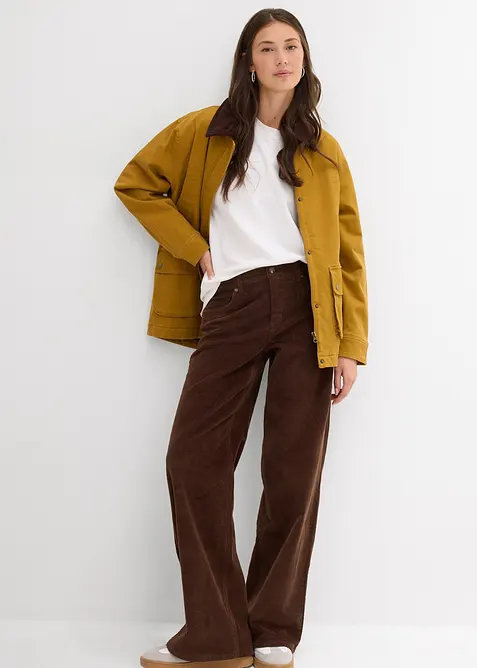 Pantaloni in velluto di misto cotone elasticizzato, bonprix