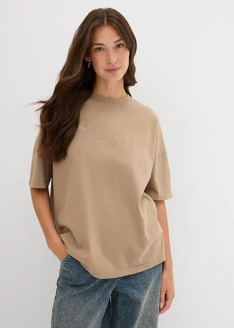 T-shirt oversize in puro cotone biologico, bonprix