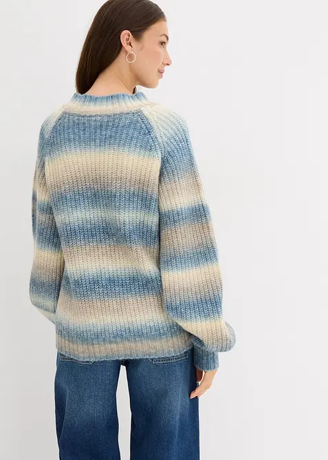 Maglione in filato grosso di misto lana morbido, bonprix