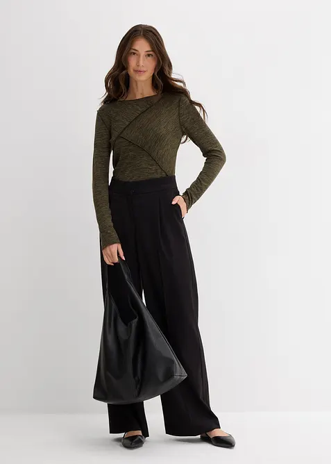 Maglia a maniche lunghe in soffice misto viscosa, bonprix