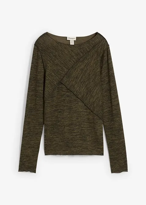 Maglia a maniche lunghe in soffice misto viscosa, bonprix