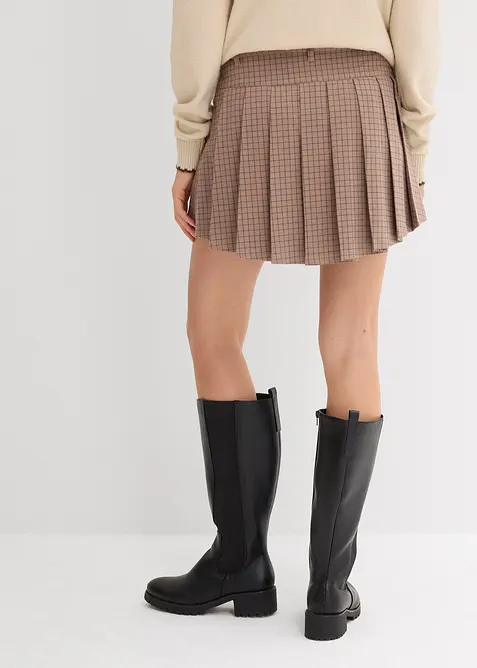 Gonna pantalone corta con pieghe baciate, bonprix