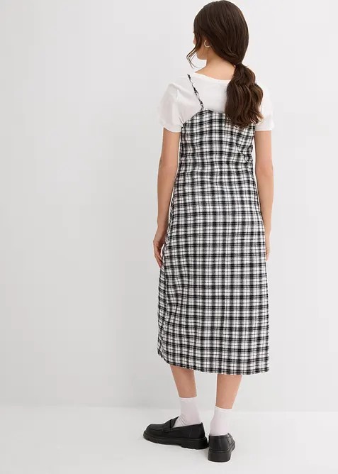 Abito con spalline in flanella di puro cotone, bonprix