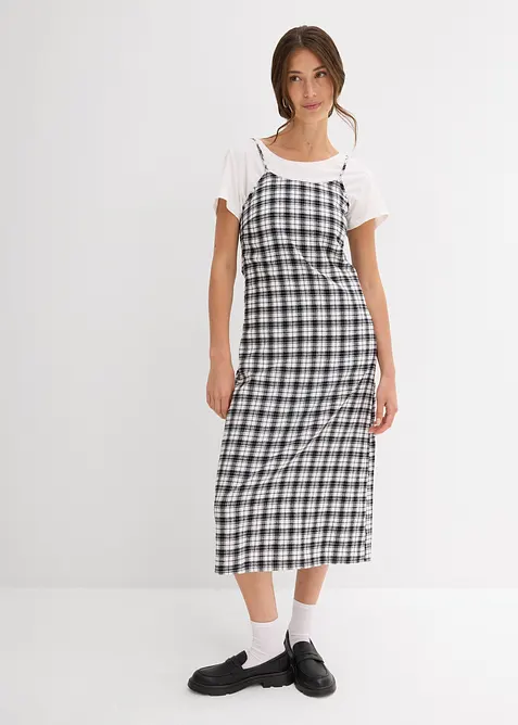 Abito con spalline in flanella di puro cotone, bonprix