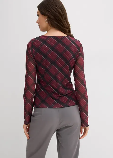 Maglia a maniche lunghe in mesh fine, bonprix