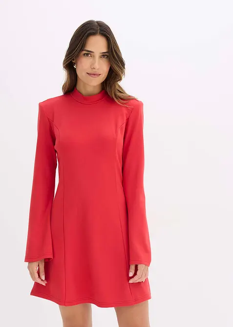 Miniabito svasato con maniche a trombetta, bonprix