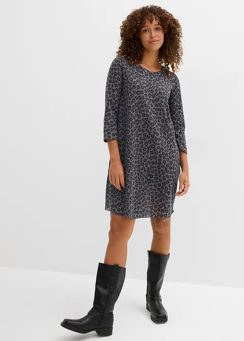 Abito corto in maglina effetto maglia, bonprix