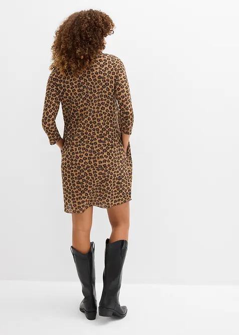 Abito corto in maglina effetto maglia, bonprix