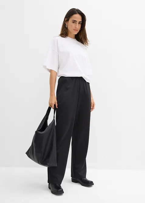 Pantaloni da jogging in tessuto effetto neoprene, bonprix