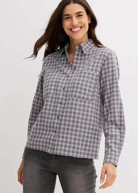 Camicia a quadri in puro cotone, bonprix