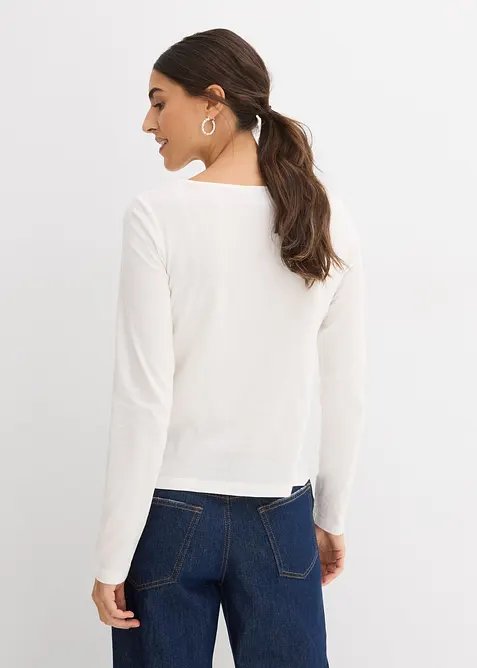 Maglia a maniche lunghe in puro cotone, bonprix