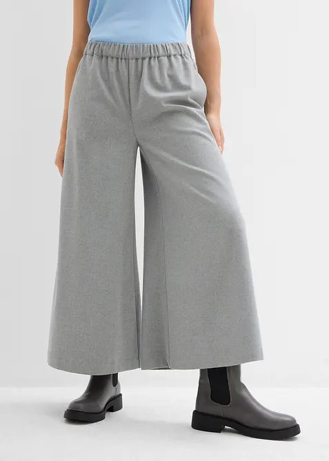 Pantaloni culotte in simil lana, bonprix