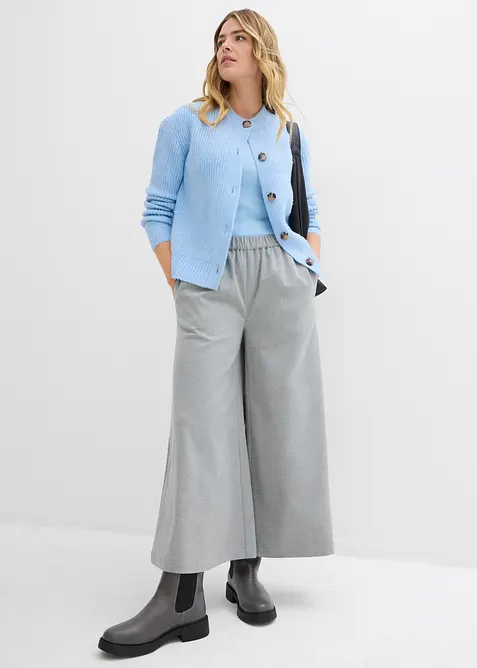 Pantaloni culotte in simil lana, bonprix