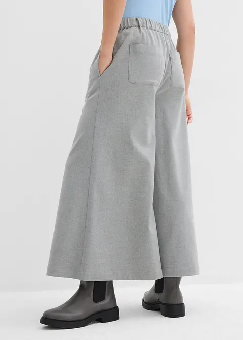 Pantaloni culotte in simil lana, bonprix