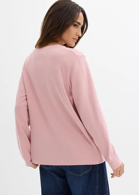 Maglia a maniche lunghe in puro cotone biologico, bonprix