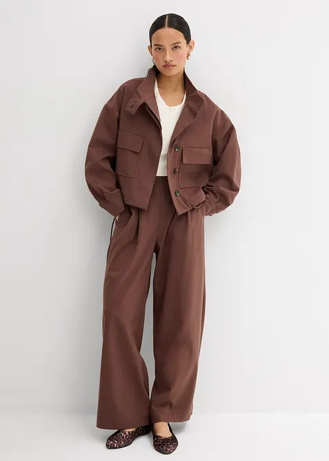 Pantaloni in misto viscosa con dettagli funzionali, bonprix