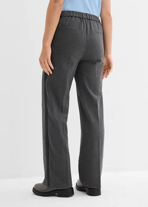 Pantaloni larghi in simil lana, bonprix