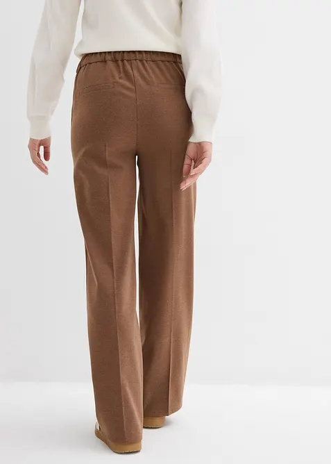 Pantaloni larghi in simil lana, bonprix