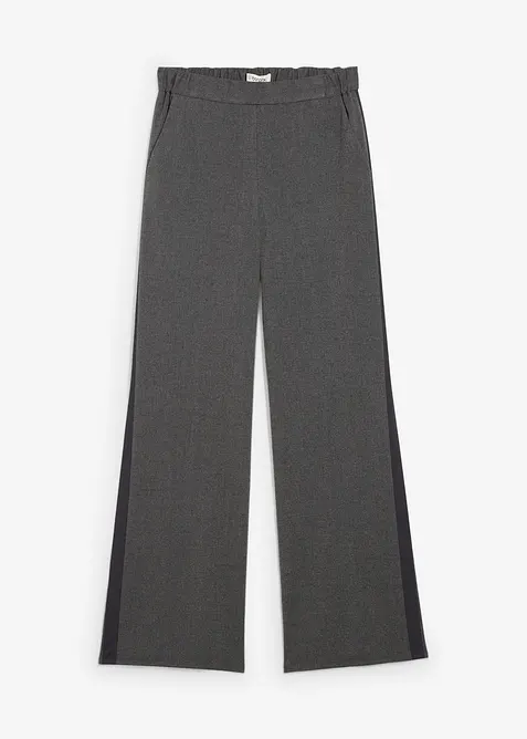 Pantaloni larghi in simil lana, bonprix