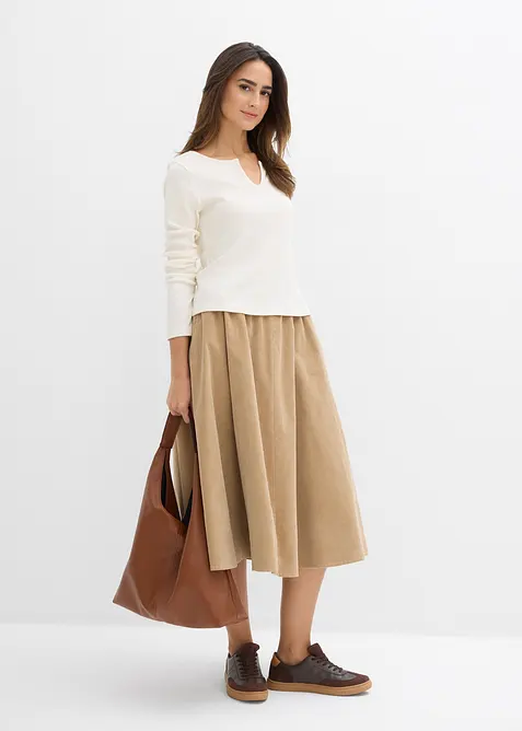 Gonna in velluto misto cotone, bonprix