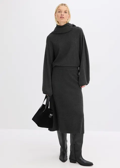 Gonna di maglia svasata, bonprix