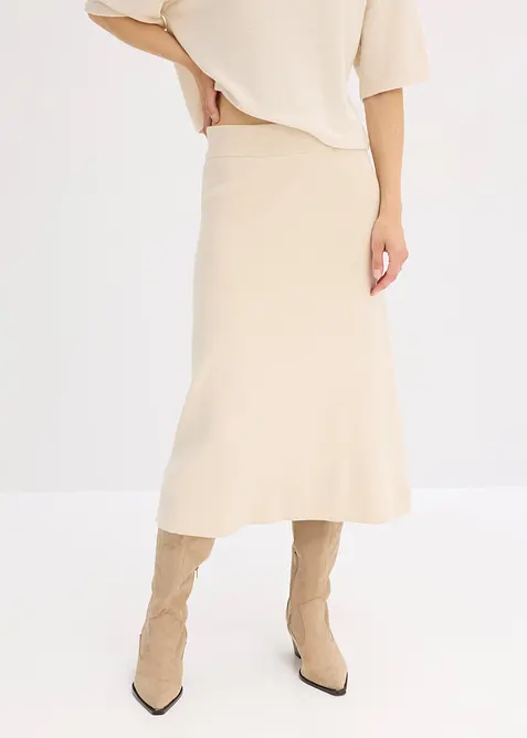 Gonna di maglia svasata, bonprix