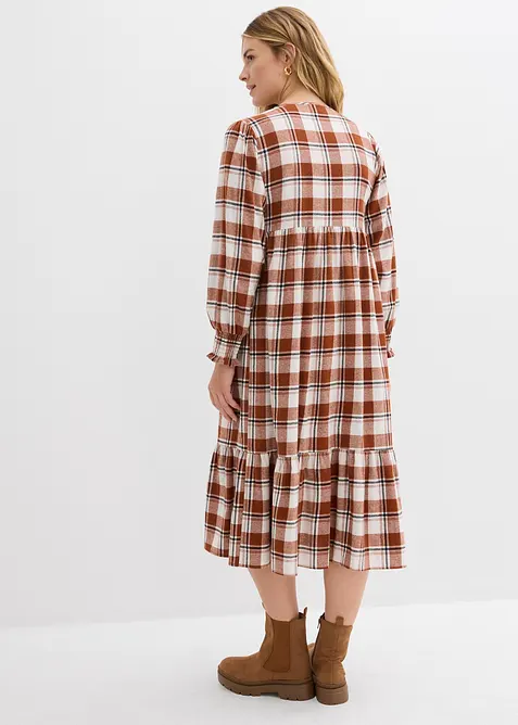 Abito midi in flanella, bonprix