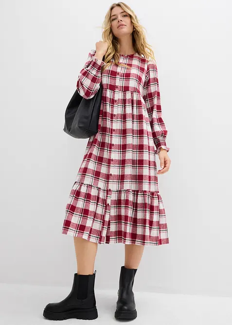 Abito midi in flanella, bonprix