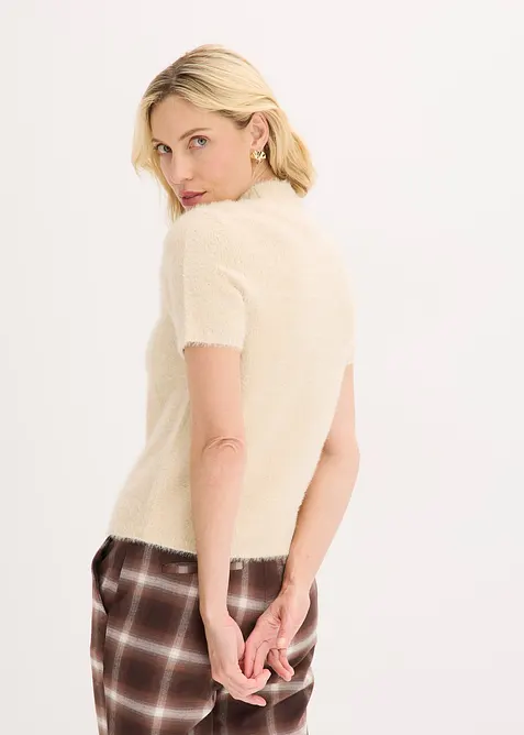 Maglione in filato effetto piuma, bonprix